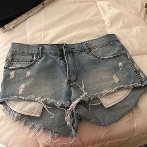Jean shorts lightly worn